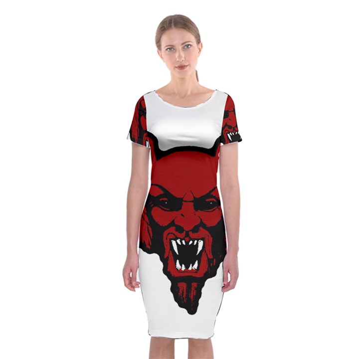 Dracula Classic Short Sleeve Midi Dress