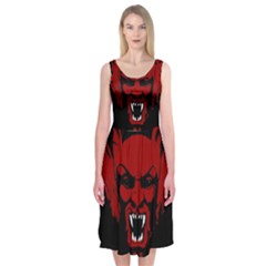 Dracula Midi Sleeveless Dress by Valentinaart