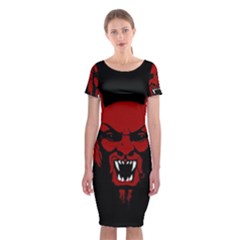 Dracula Classic Short Sleeve Midi Dress by Valentinaart