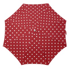 Red Polka Dots Straight Umbrellas by LokisStuffnMore