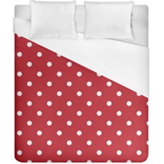 Red Polka Dots Duvet Cover (california King Size) by LokisStuffnMore