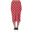 Red Polka Dots Midi Pencil Skirt View2