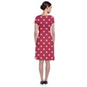 Red Polka Dots Short Sleeve Front Wrap Dress View2