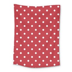 Red Polka Dots Medium Tapestry by LokisStuffnMore