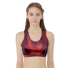 Blood Waterfall Sports Bra With Border by LokisStuffnMore