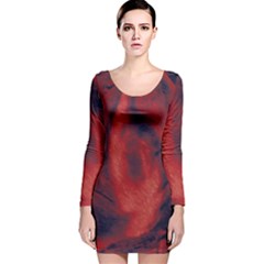 Blood Waterfall Long Sleeve Velvet Bodycon Dress by LokisStuffnMore