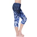 Blue Waves Abstract Art Capri Leggings  View4