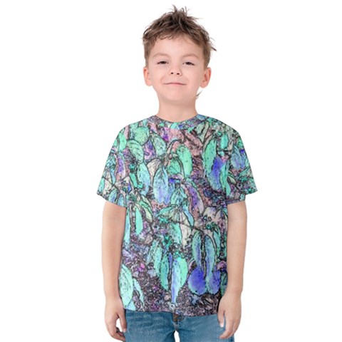 Colored Pencil Tree Leaves Drawing Kids  Cotton Tee by LokisStuffnMore