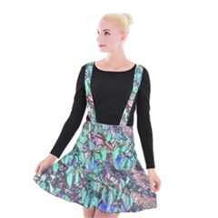 Colored Pencil Tree Leaves Drawing Suspender Skater Skirt