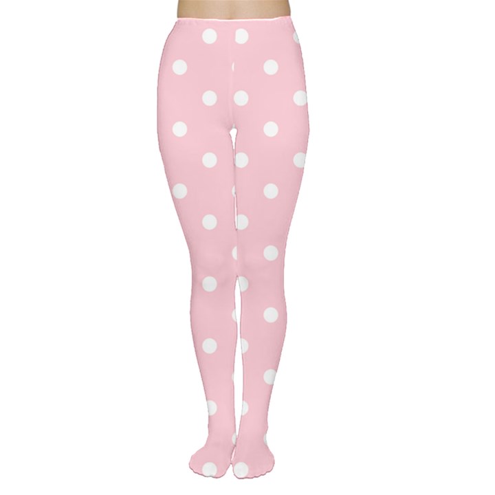 Pink Polka Dots Women s Tights