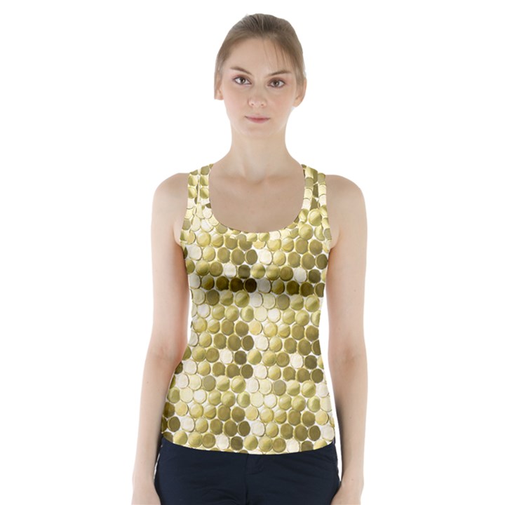 Cleopatras Gold Racer Back Sports Top