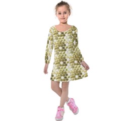 Cleopatras Gold Kids  Long Sleeve Velvet Dress