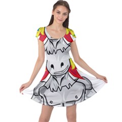 Angry Unicorn Cap Sleeve Dresses by KAllan