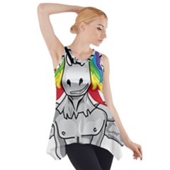 Angry Unicorn Side Drop Tank Tunic