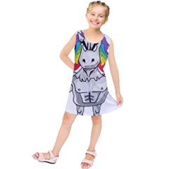 Angry Unicorn Kids  Tunic Dress by KAllan