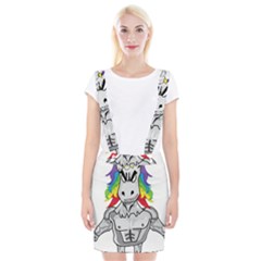 Angry Unicorn Braces Suspender Skirt