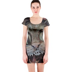 Cheshire Cat Short Sleeve Bodycon Dress by KAllan