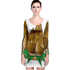 Young Bamboo Long Sleeve Bodycon Dress by Mariart