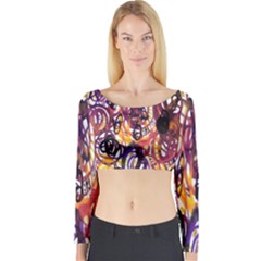 Autumnn Rainbow Long Sleeve Crop Top