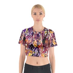 Autumnn Rainbow Cotton Crop Top