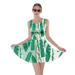 Banana Leaf Green Polka Dots Skater Dress by Mariart