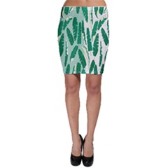 Banana Leaf Green Polka Dots Bodycon Skirt