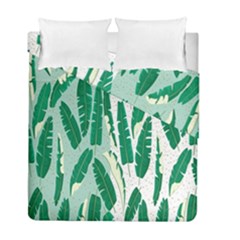 Banana Leaf Green Polka Dots Duvet Cover Double Side (full/ Double Size)