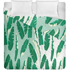 Banana Leaf Green Polka Dots Duvet Cover Double Side (king Size) by Mariart