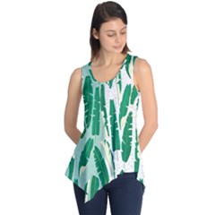 Banana Leaf Green Polka Dots Sleeveless Tunic by Mariart