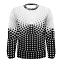 Black White Polkadots Line Polka Dots Men s Long Sleeve Tee View1