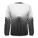 Black White Polkadots Line Polka Dots Men s Long Sleeve Tee View2