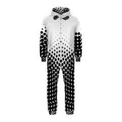 Black White Polkadots Line Polka Dots Hooded Jumpsuit (kids) by Mariart