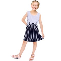 Black White Polkadots Line Polka Dots Kids  Tunic Dress