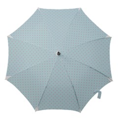 Blue Red Circle Polka Hook Handle Umbrellas (large) by Mariart