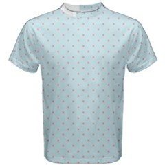 Blue Red Circle Polka Men s Cotton Tee by Mariart