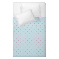 Blue Red Circle Polka Duvet Cover Double Side (single Size) by Mariart