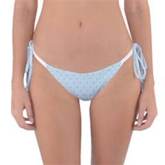 Blue Red Circle Polka Reversible Bikini Bottom