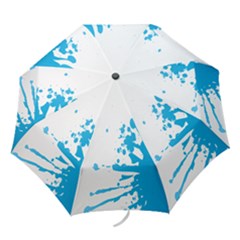 Blue Stain Spot Paint Folding Umbrellas by Mariart