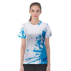 Blue Stain Spot Paint Women s Sport Mesh Tee