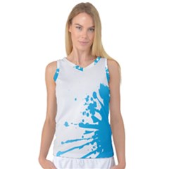 Blue Stain Spot Paint Women s Basketball Tank Top by Mariart