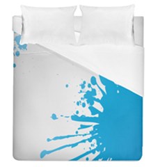 Blue Stain Spot Paint Duvet Cover (queen Size) by Mariart