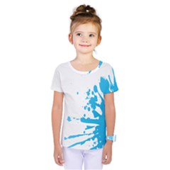 Blue Stain Spot Paint Kids  One Piece Tee