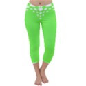 Bubble Polka Circle Green Capri Winter Leggings  View1