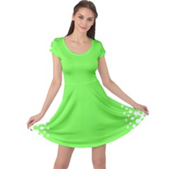 Bubble Polka Circle Green Cap Sleeve Dresses by Mariart