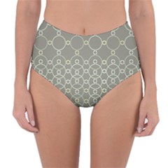 Circles Grey Polka Reversible High-waist Bikini Bottoms