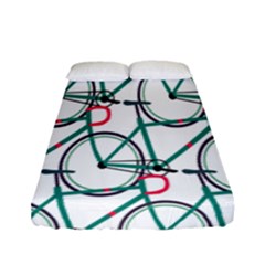 Bicycle Cycling Bike Green Sport Fitted Sheet (full/ Double Size) by Mariart