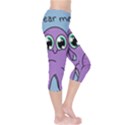 Colorful Cartoon Octopuses Pattern Fear Animals Sea Purple Capri Leggings  View4