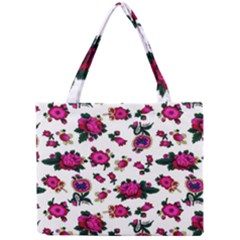 Crown Red Flower Floral Calm Rose Sunflower White Mini Tote Bag by Mariart