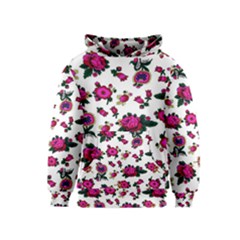 Crown Red Flower Floral Calm Rose Sunflower White Kids  Pullover Hoodie by Mariart