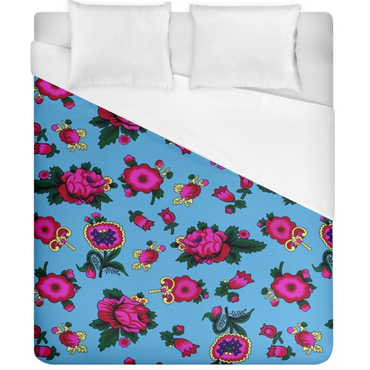 Crown Red Flower Floral Calm Rose Sunflower Duvet Cover (California King Size)